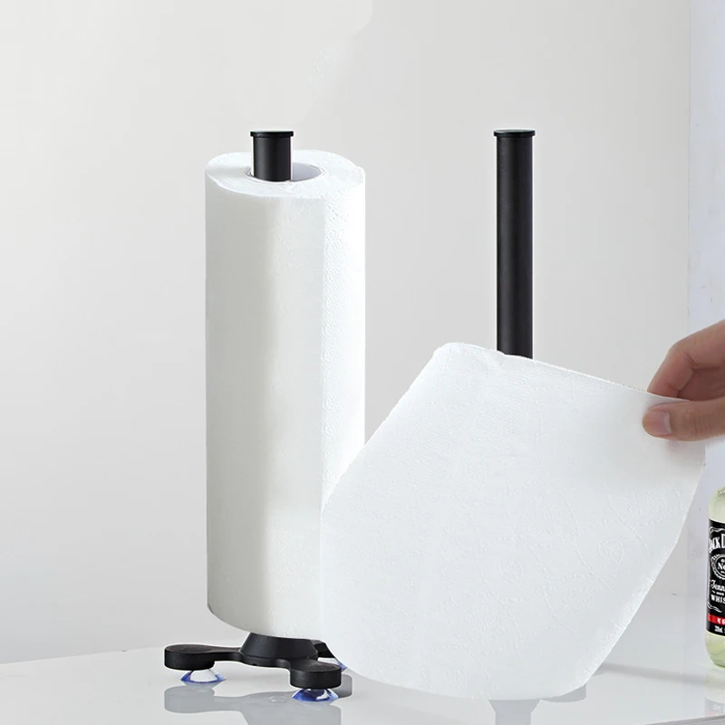 

Простой вертикальный держатель для бумажных полотенец, креативный съемный и удобный кухонный пластиковый держатель для бумажных рулонов