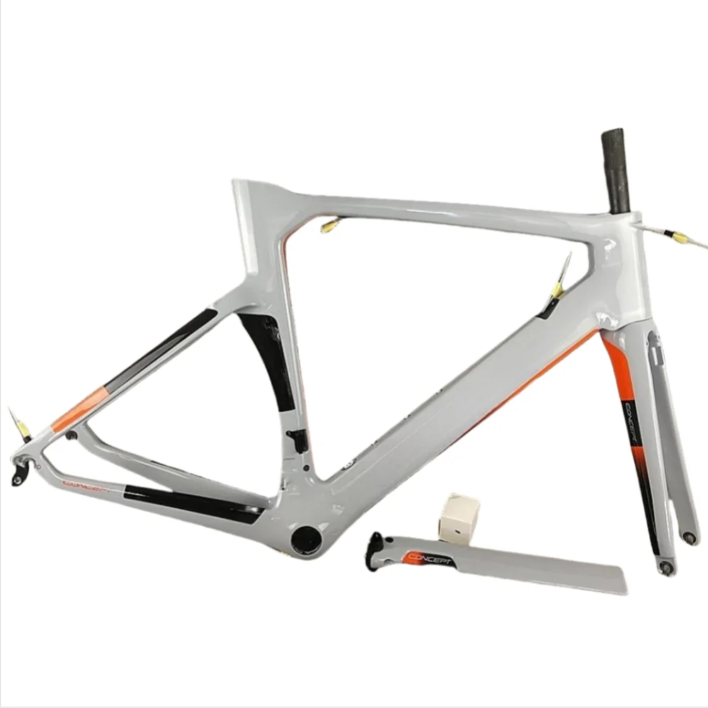 Concept Road Carbon Frame Speed Bike Frameset T1000 BB386 Дисковые/гоночные тормоза Рамы для гоночных