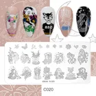 Шаблоны для дизайна ногтей штамповочные пластины из нержавеющей стали с изображением кошки бабочки цветка тема ногтей искусство искусства фотография формы инструменты