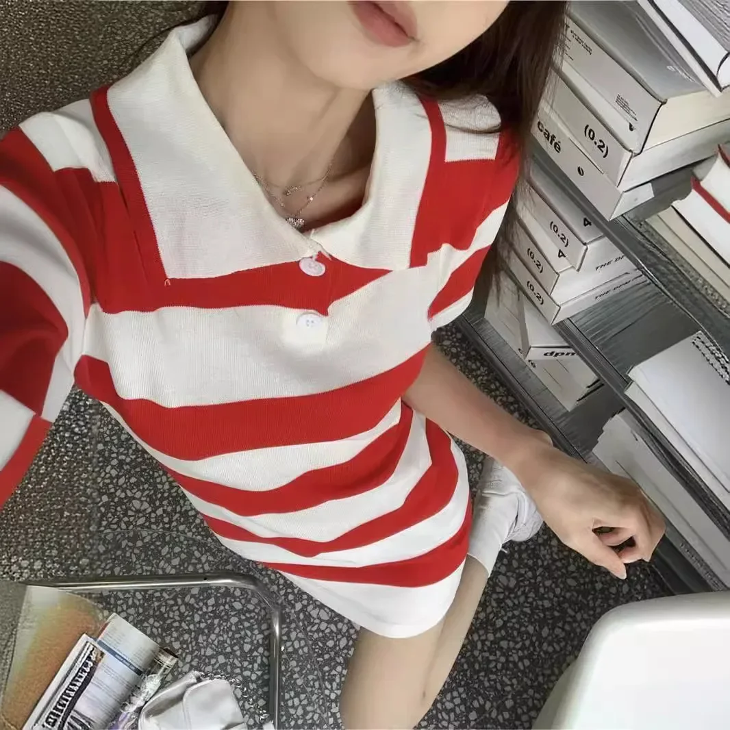 2024 винтажное женское платье-поло милое и солоное пряная юбка с надписью Love для