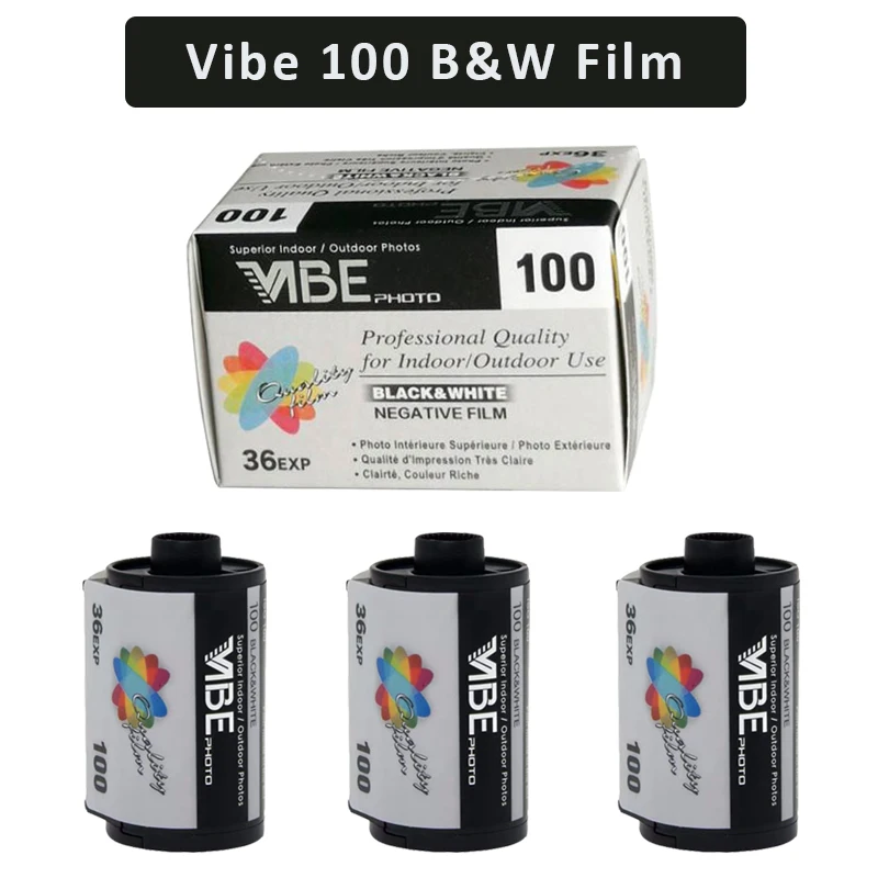 

1Roll/2Roll/3Roll VIBE 100 Black & White film ISO 100 135 Negative film 36EXP/Roll for VIBE 501F Camera