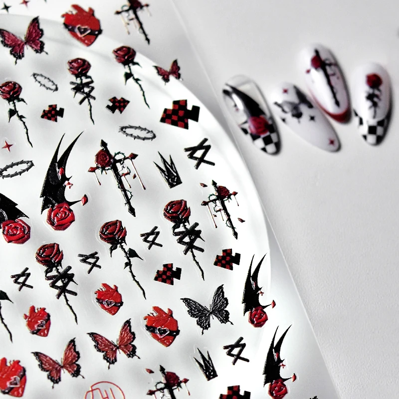 Наклейки для дизайна ногтей с надписями на тему Хэллоуина
