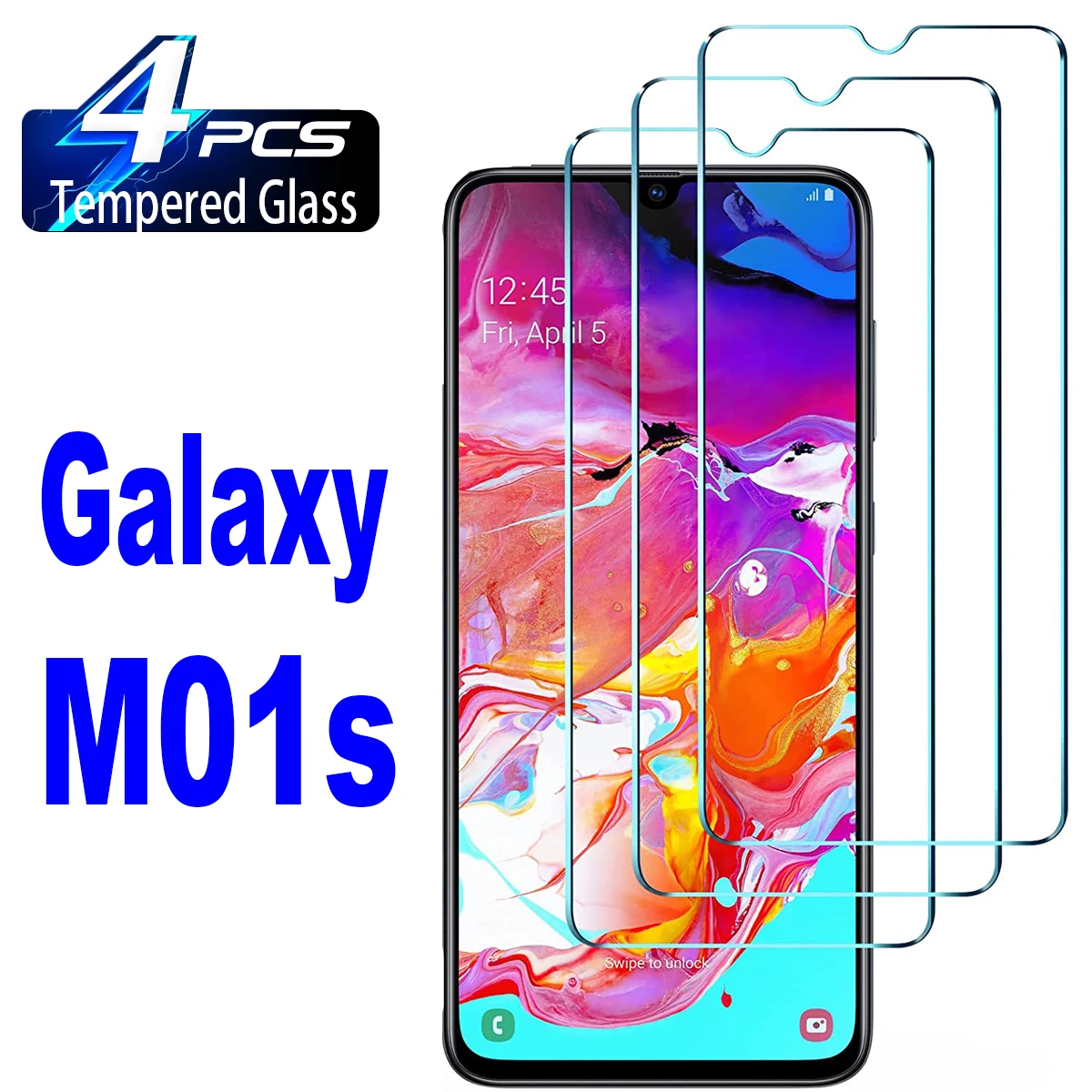 

2/4Pcs Tempered Glass For Samsung Galaxy M01s Screen Protector Glass Film