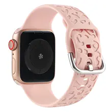 Correa de silicona para Apple Watch, pulsera de reloj inteligente de 45mm, 41mm, 44mm, 40mm, 38mm, 42mm, serie iWatch 3 4 5 6 7 se