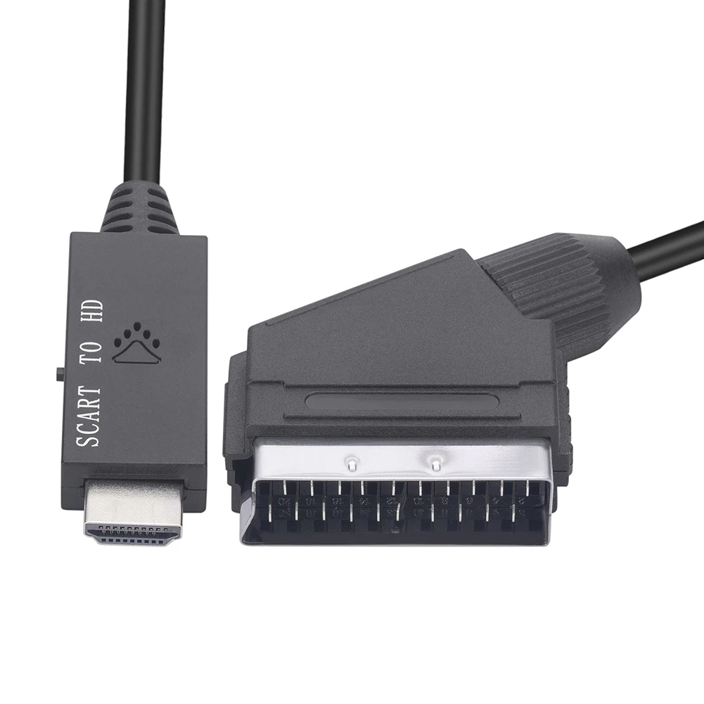 

Переходник Scart в HDMI-совместимый, HD 1080P, аудио-и видеоадаптер с USB-кабелем для HD TV Sky Box, DVD, ТВ-сигнала, высококлассный конвертер