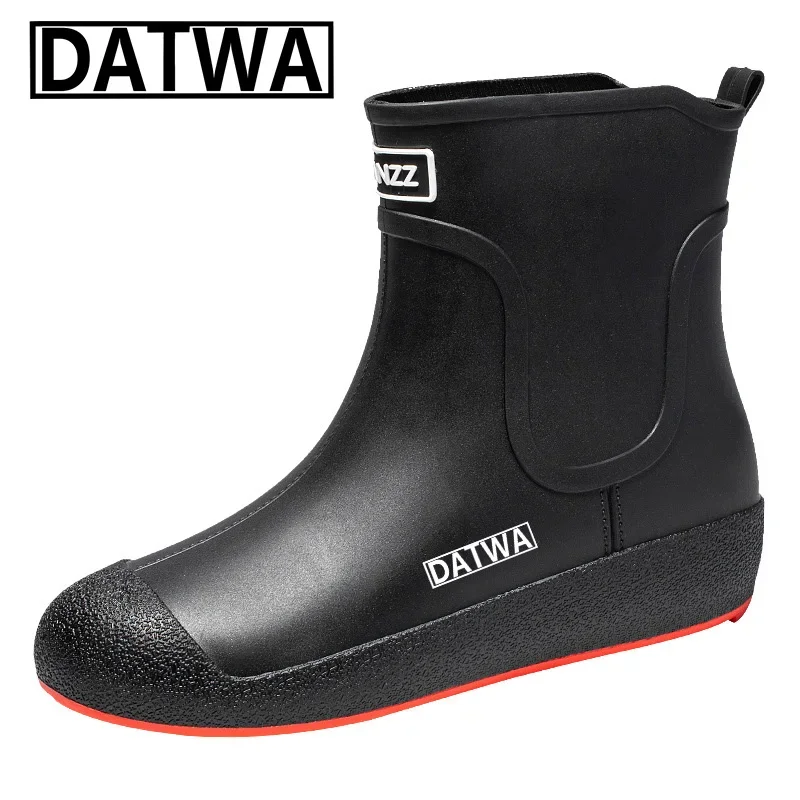 

2023 Datwa Men's Outdoor Waterproof Fishing Rain Shoes Men's Anti Slip Work Rain Shoes Fashion Rubber Fishing Rain Shoes