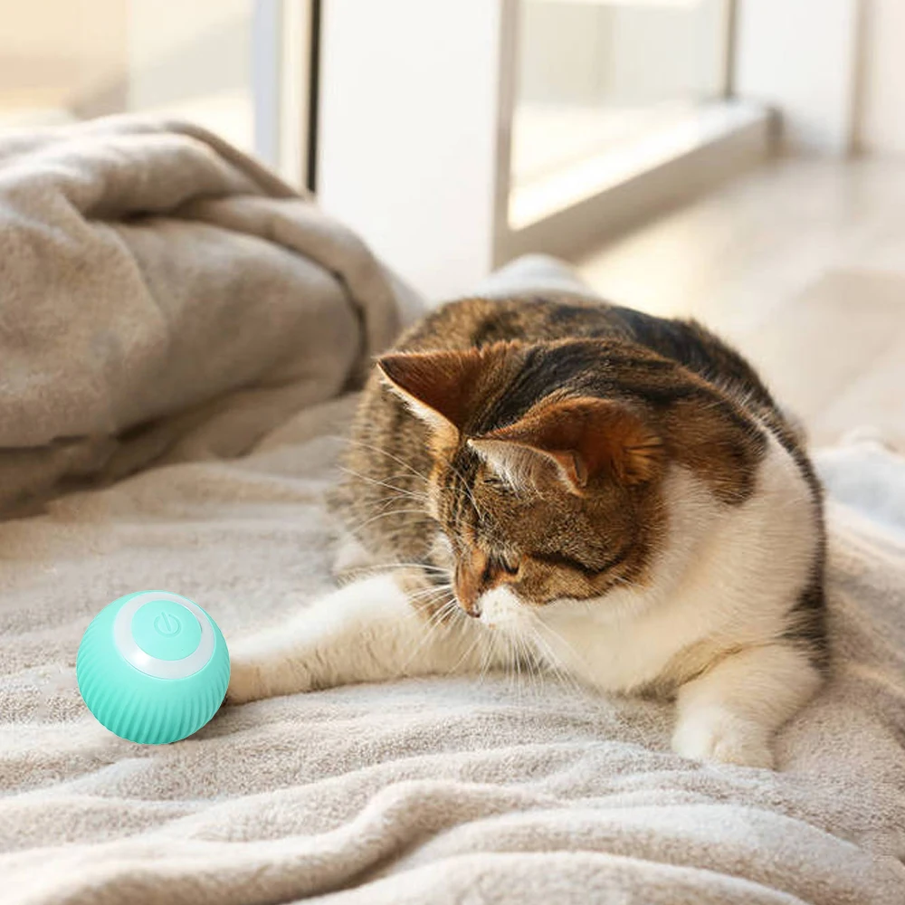 

Cat Rolling Playing Cats Smart Toys Ball Self-moving Kitten Toys For Toys Cat Interactive Automatic For Indoor Electric Training
