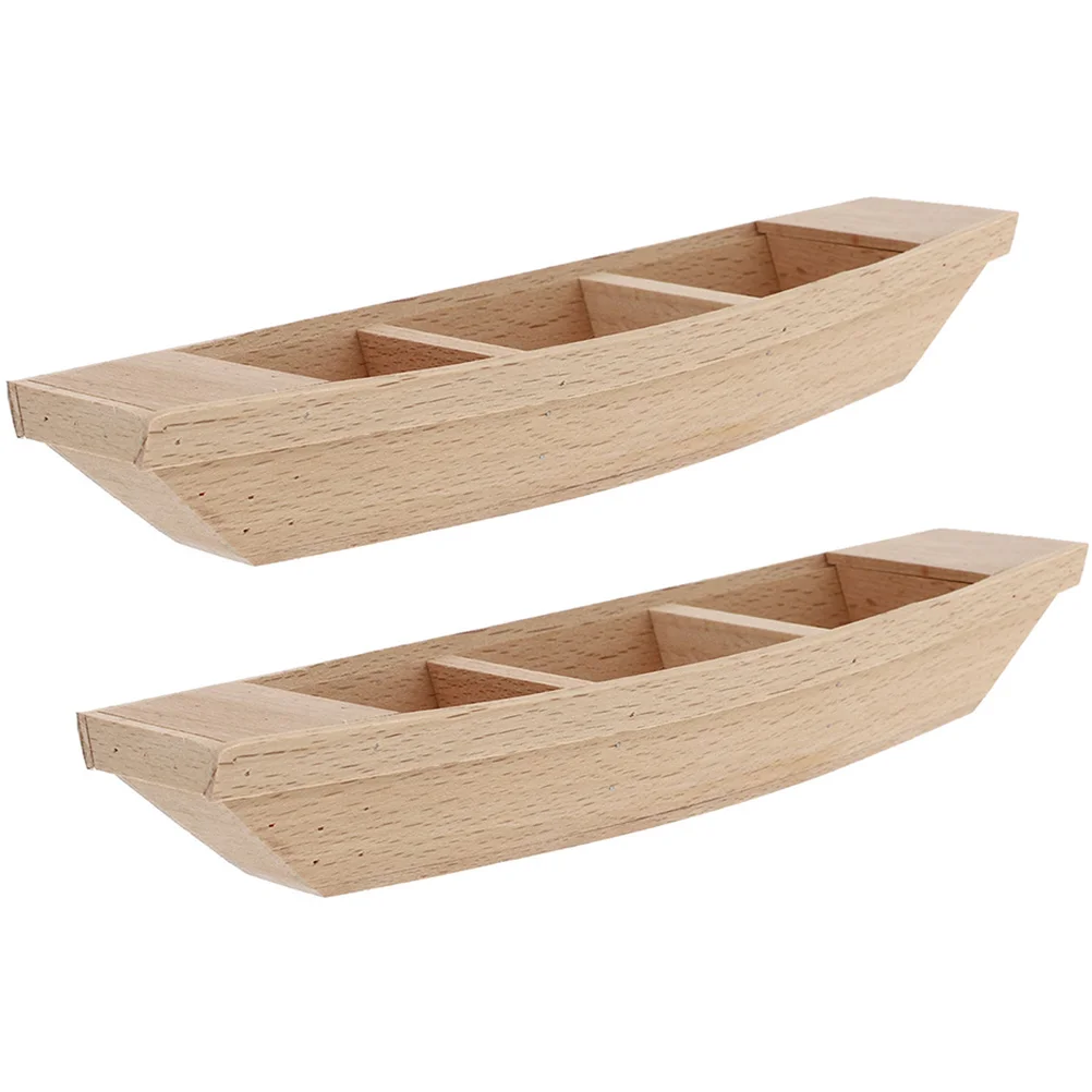 

Small Wooden Boat Toy Model Figurine Cabinet Decoration Crafts Ornament Desktop Adornment For