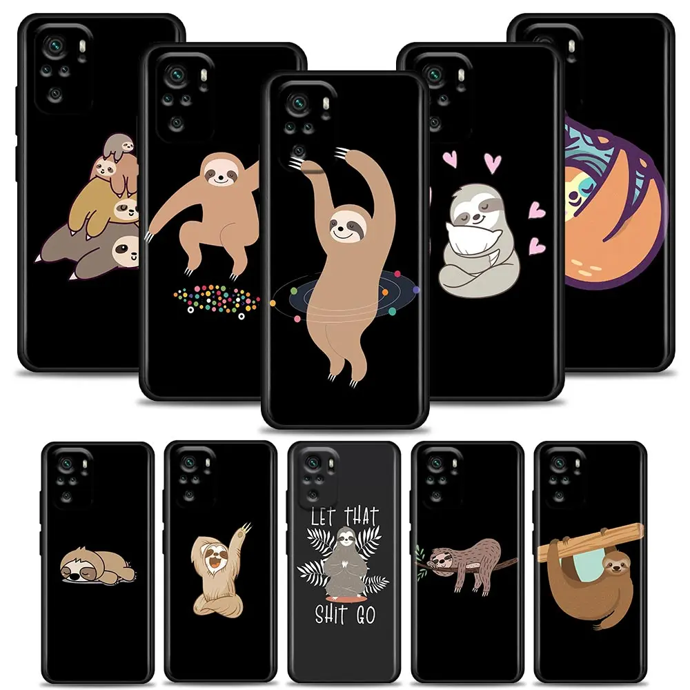 

Phone Case for Redmi 6 6A 7 7A 8 8A 9 9A 9C 9T 10 10C K40 K40S K50 Pro Plus Gaming TPU Case Cover Sloth Tree Sloths