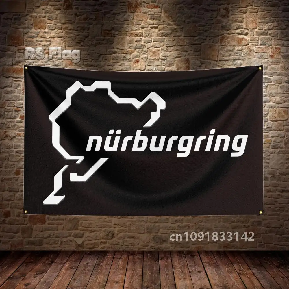 3x5 футов Флаг Нюрбургринга Полиэстеровые печатные автомобильные флаги для