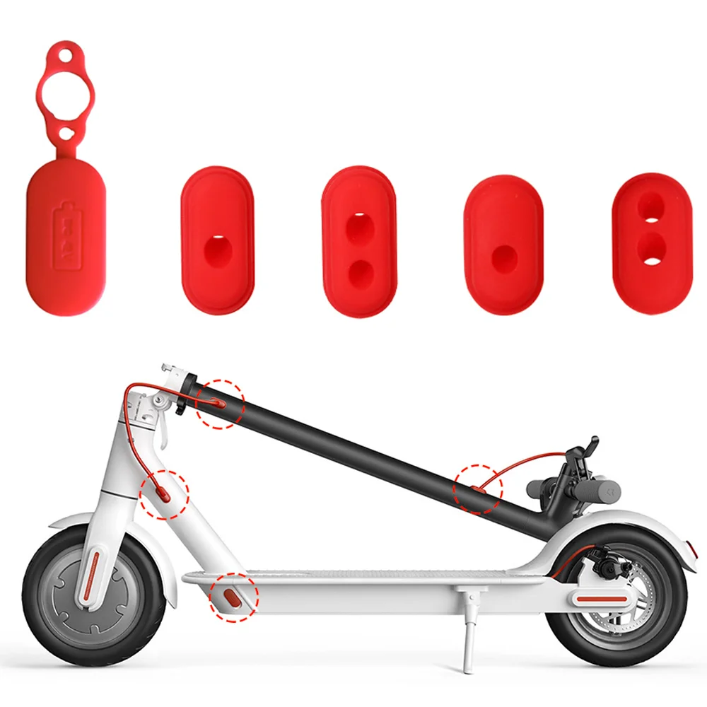 

Charge Port Cover Dust Plug Case Red Rubber Silicone Charging Dustproof Plug Hole Protector For Xiaomi MI M365 Electric Scooter