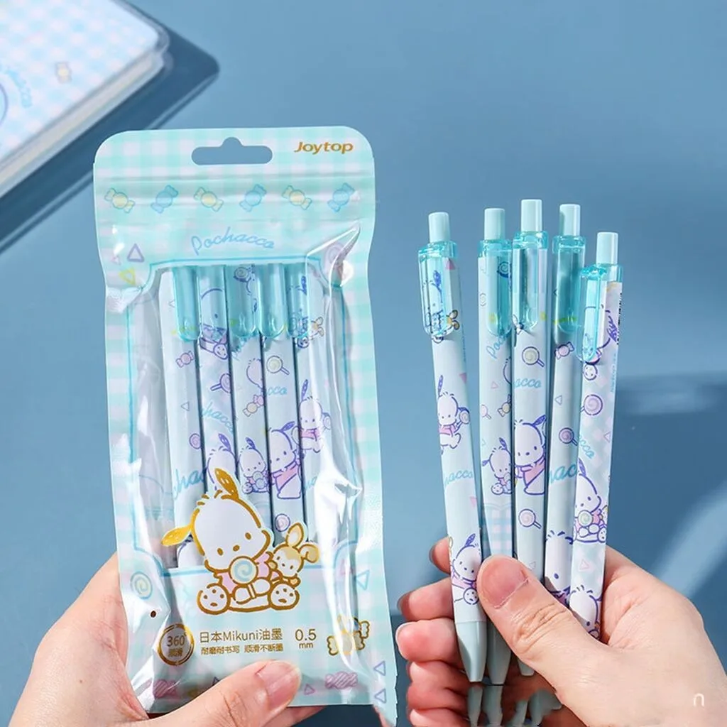 

Sanrioed Kawaii Anime Cartoon Series Pachacco Kuromi My Melody Cinnamoroll Cute 0.5mm Gel Pen Test Pen Learning Stationery