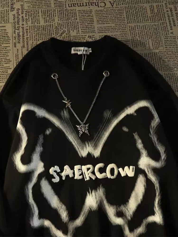 

Женская толстовка с капюшоном и длинным рукавом, в стиле Харадзюку