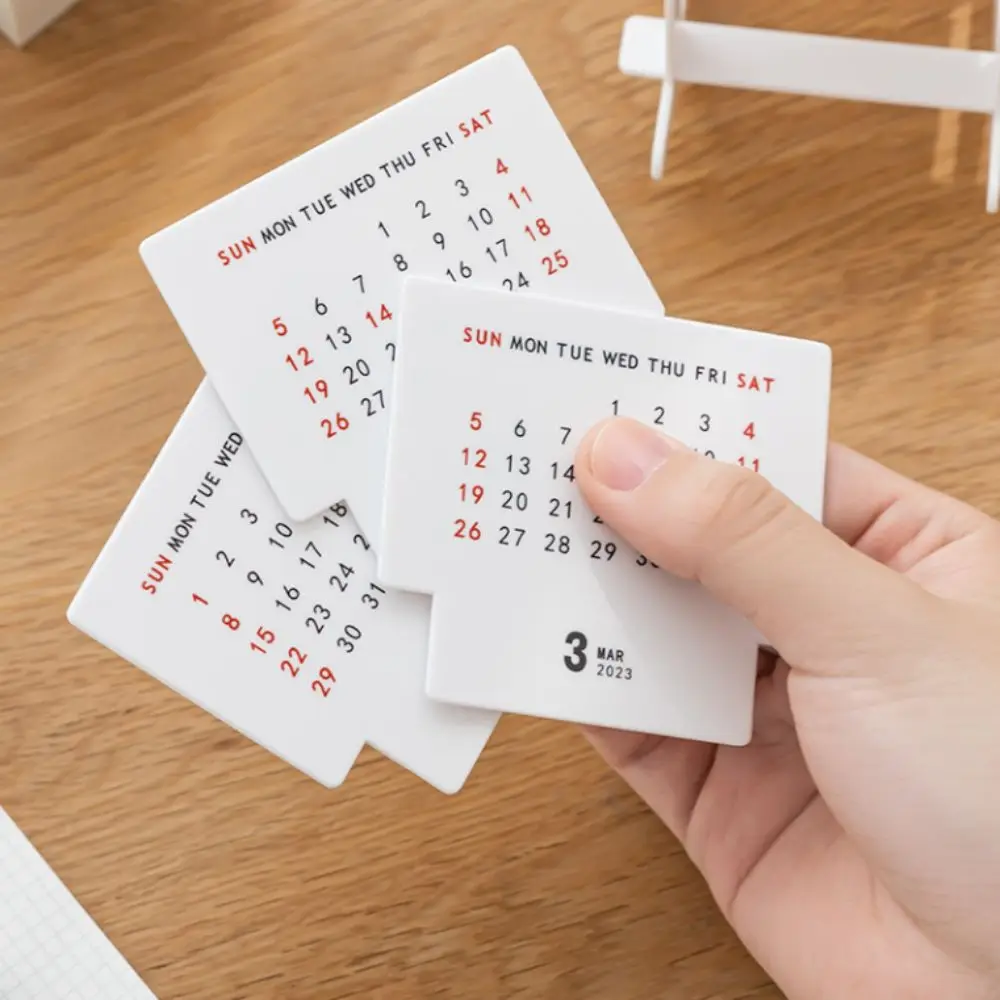 Веселые продукты Мини 2025 Настольный календарь Набор Расписание времени 3D