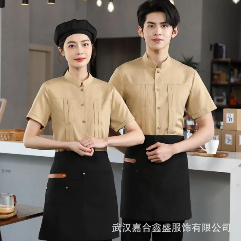 Рабочая одежда в западном стиле для ресторана летние комбинезоны с коротким
