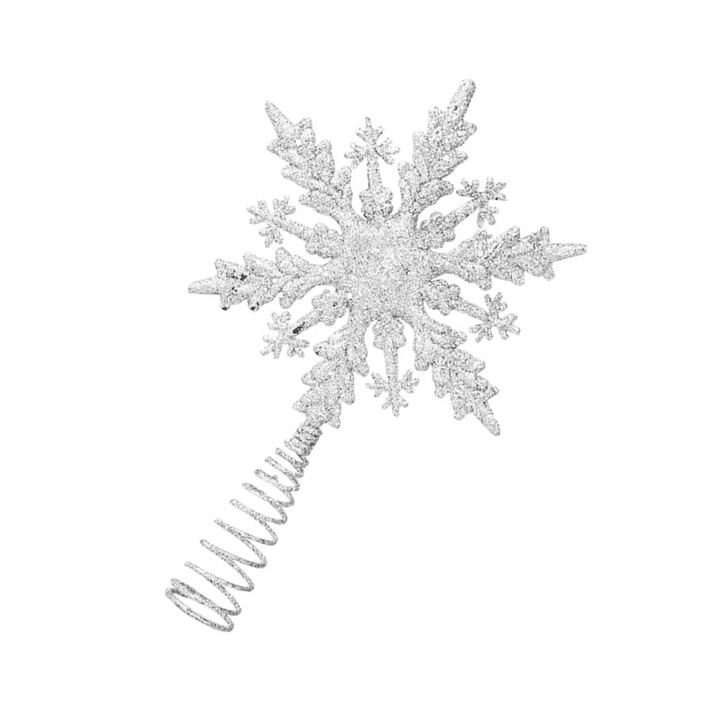 

1pc Professional Christmas Tree Topper Snowflake Shaped Christmas Tree Ornament