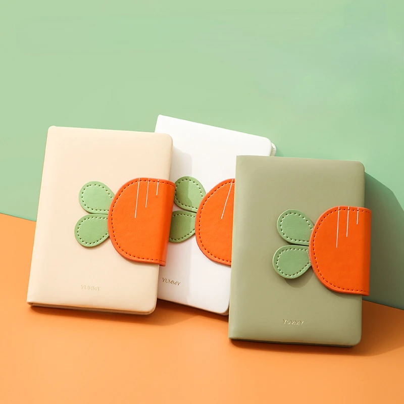 

2023 Pocket Rabbit Carrot Lovely Mini A7 Portable Monthly Weekly Planner 192P Creative Agenda Scheduler Notebook