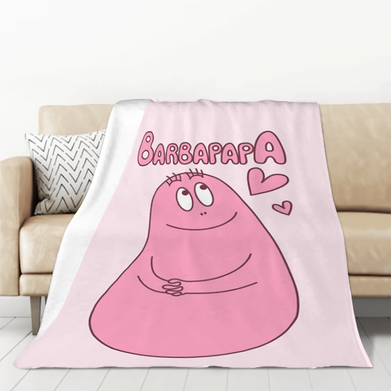Мультяшное пушистое Походное одеяло Les barbapпа одеяла для кровати и пледы зимнее