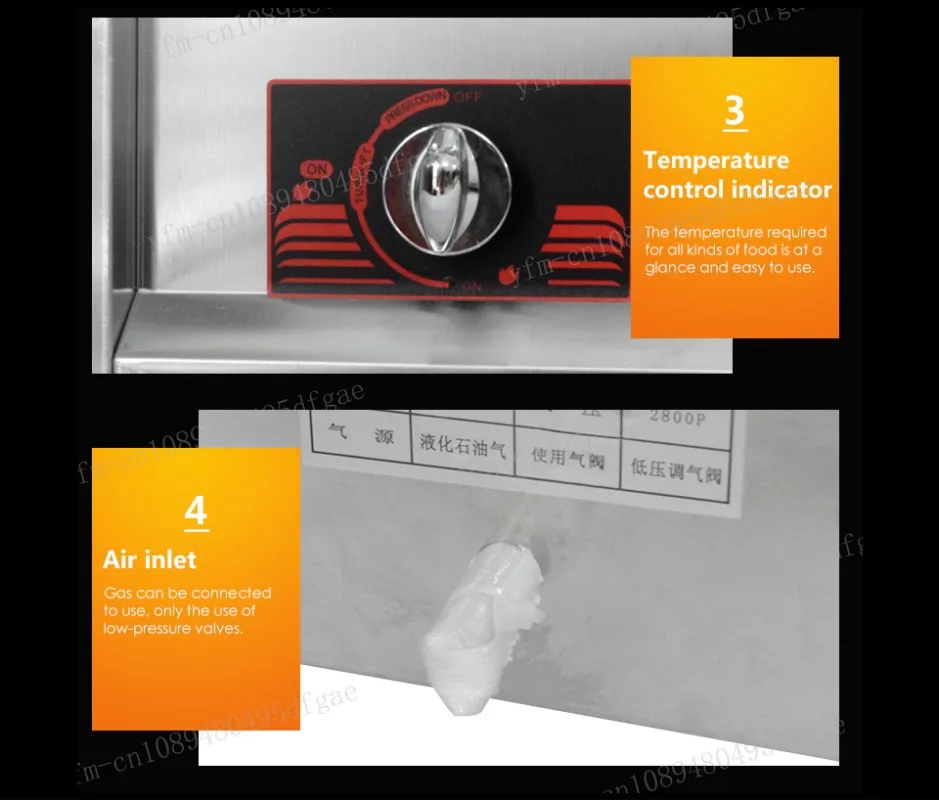 Газовый коммерческий станок freidora стальная нержавеющаяся машина 6 Л x 2 два стакана
