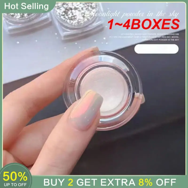 

1 ~ 4 коробки пудра Moonshine стойкий блеск 0,5 г уникальный дизайн ногтей Блеск для ногтей праздничный дизайн ногтей требует маникюра