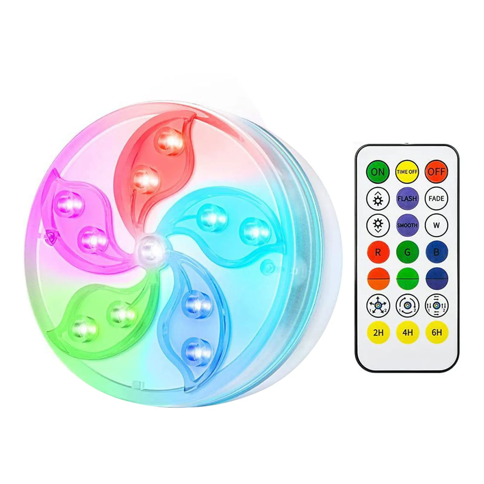 

Submersible LED Lights Remote Control LED Light For Pools RGB Colors IP68 Waterproof Battery Operated Underwater Lights For Pond
