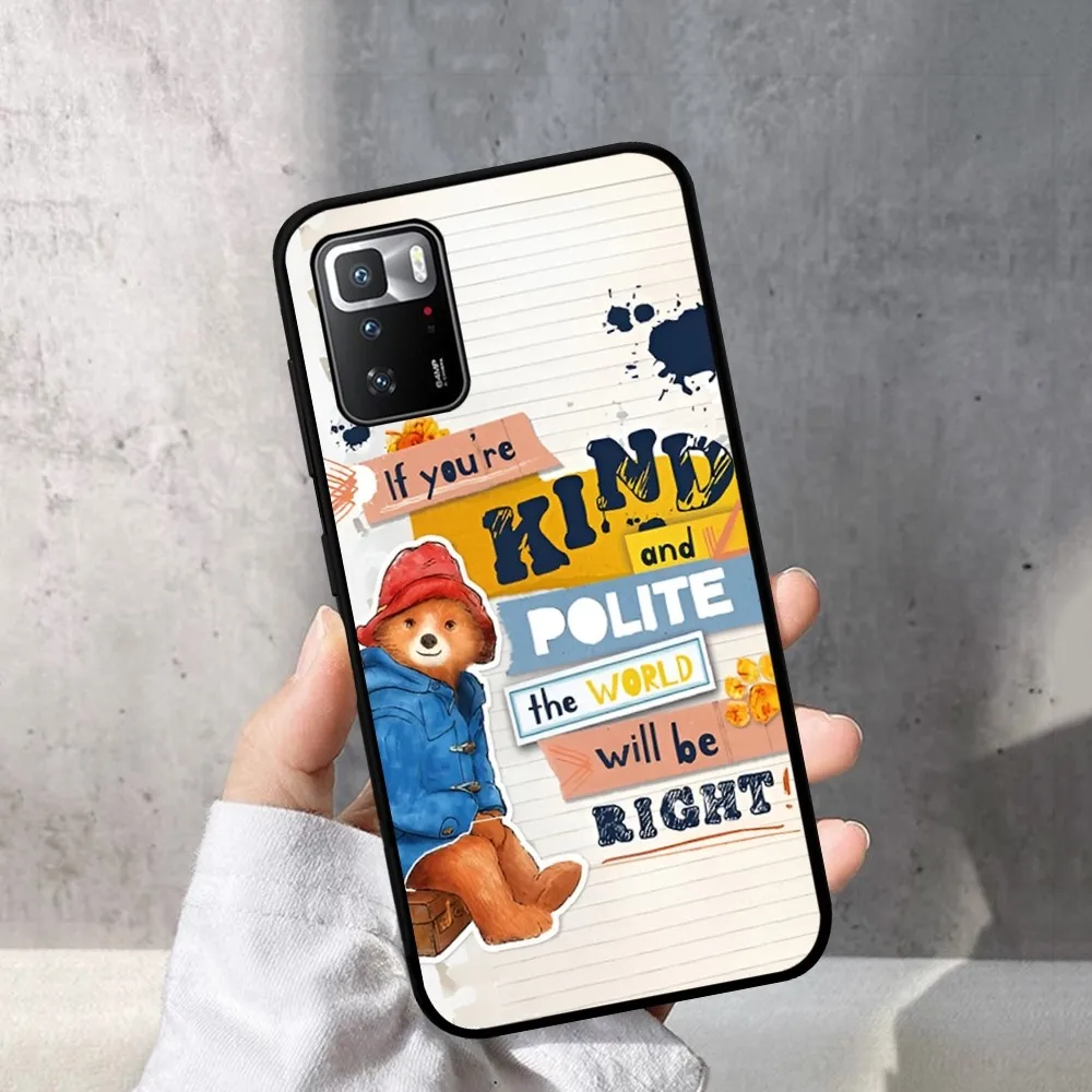 Милый чехол для телефона с медведем P-Paddington Redmi Note 4 X 5 A 6 7 8 T 9 9S 10 11 11S 11Epro Poco M3 Pro
