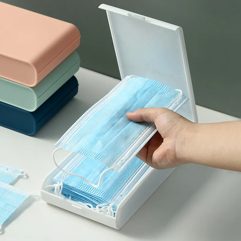 

New Mask Storage Box Silver Ion Disinfection Portable Mask Holder Organizer Mask Case Storage Face Masks Container Dustproof