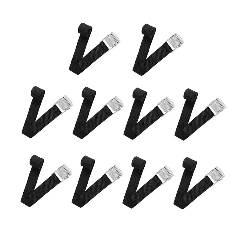 

10 Pcs Cargo Straps With Fastening Buckle Polyester Fiber Fixing Kit For Motorcycle Car Bicycle Frame Luggage Cargo Strap