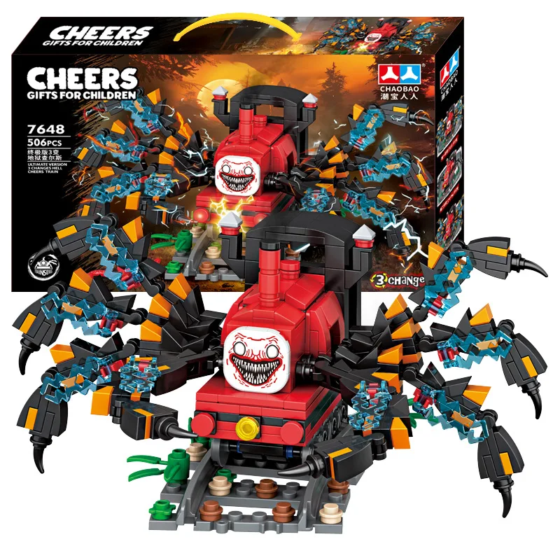 Horrors Game Spider Train Choo-Chooed Charles MOC Building Blocks Animal Figures Monster Bricks Toys For Kids Birthday Gifts