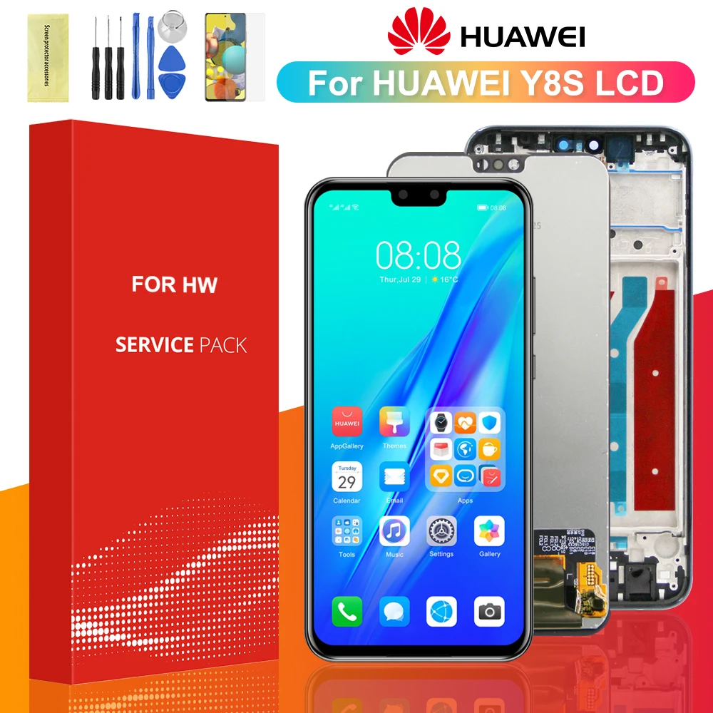 6,5 'оригинальный для Huawei Y8S Полный ЖК-дисплей с сенсорным экраном и дигитайзером в сборе для Huawei Y8S