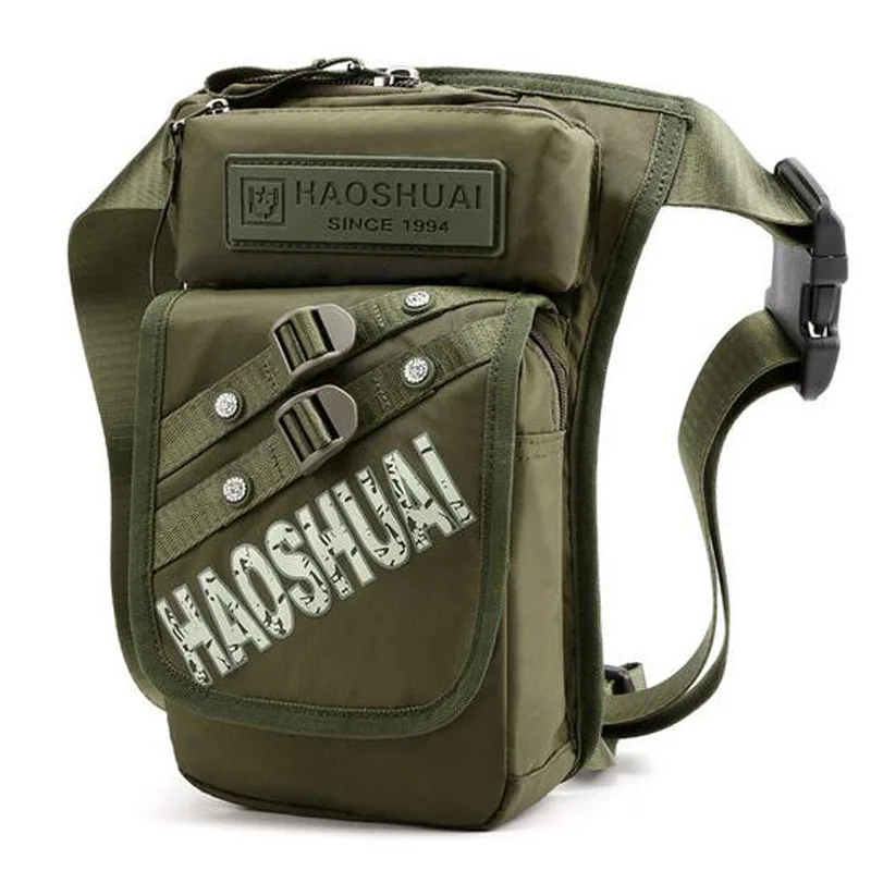 Мужская сумка через плечо на пояс или ногу нейлоновая поясная сумка-бананка