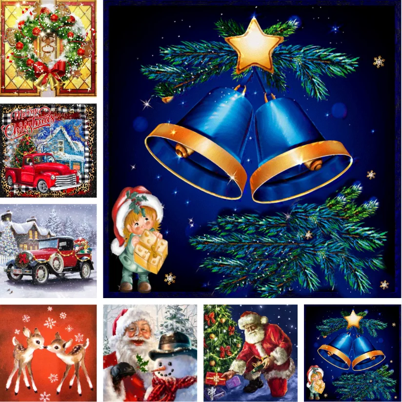 

Алмазная 5D картина «сделай сам», Санта-Клаус, искусство искусства, наборы для вышивки крестиком, домашний декор, Новое поступление 2023