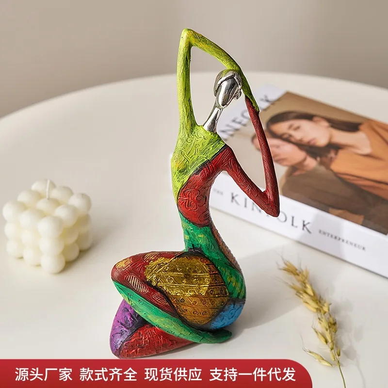 

Creative Living Room Modern Decoration Art Figurine Desktop Decor Accessorie Gift Home Decors Colorful Abstract Figure Sculpture