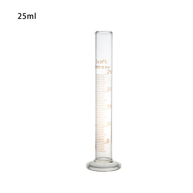 

Glass Graduated Cylinder Measuring Single Metric Scale Class A Tolerance ±0.50ml Chemistry Lab Spout Measure