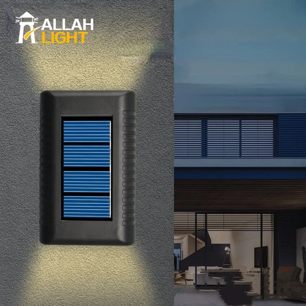 

Solar Wall Lamp Solar Led Light Outdoor Waterproof Up and Down Luminous Lighting Warm Light Balcony Yard Garden Decoration Light