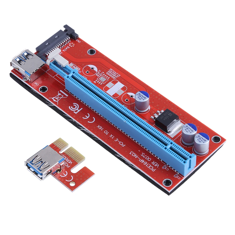 Фото USB 3.0 PCIE Riser 007S PCI Express X1 к X16 SATA 15Pin кабель разветвителя питания Molex PCI-E для видеокарты USB 3.0 PCIE Riser 007S PCI Express X1 к X16 SATA 15Pin кабель разветвителя питания Molex PCI-E для видеокарты