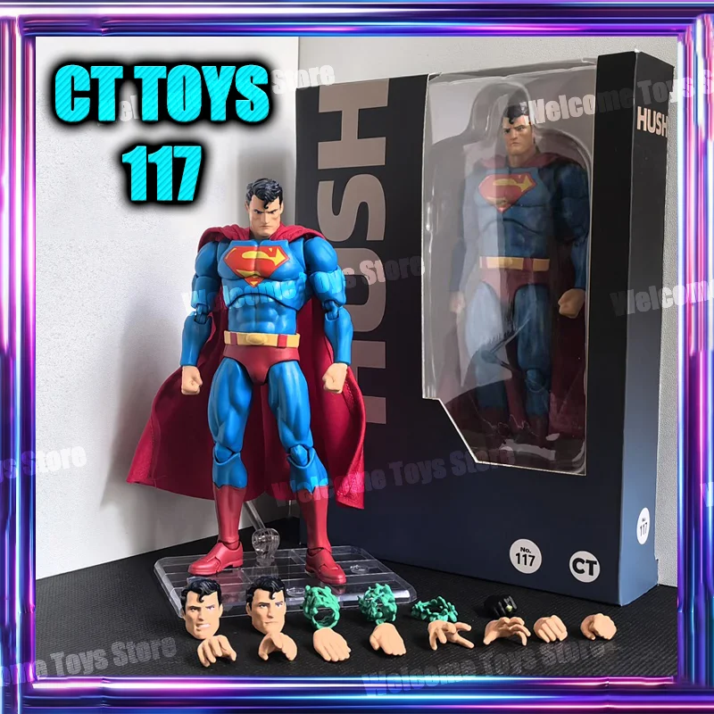 Фото В наличии: Фигурка Ct Toys Superman Hush Mafex 117, Супермен, Бэтмен, DC, аниме-фигурка, модель, подарки, игрушки №1
