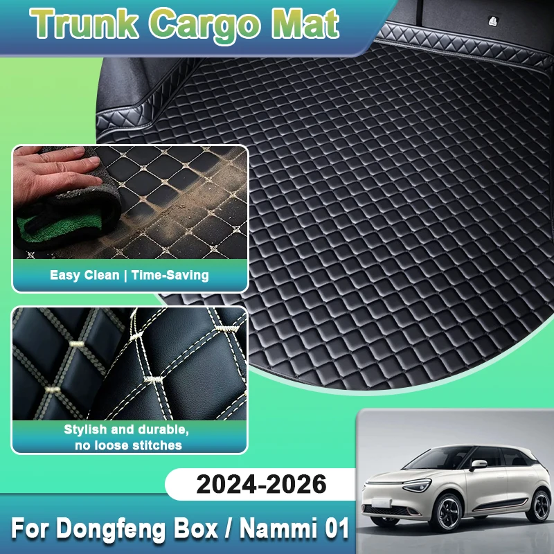Фото Коврик в багажник для Dongfeng Box Nammi 01, аксессуары 2024 2025 2026, защитный коврик от грязи, легко чистится, специальные автозапчасти №1