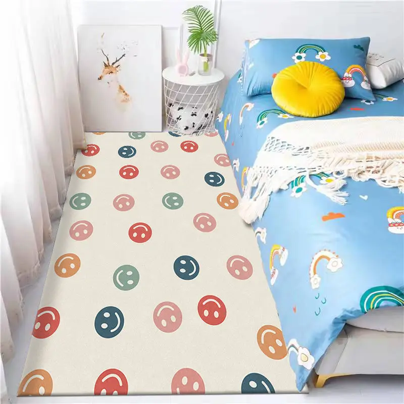 Простой современный ковер с принтом прикроватный для спальни комнаты девочек