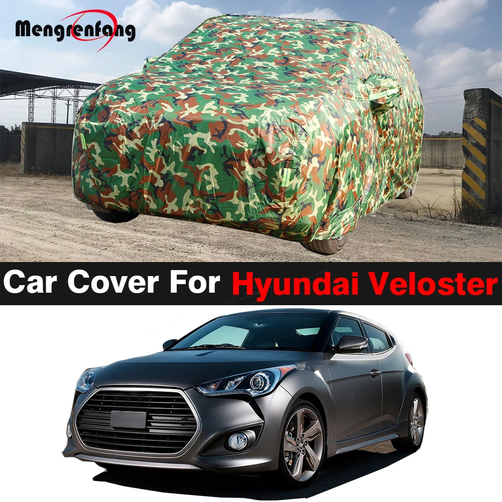 Полный камуфляжный автомобильный чехол для Hyundai Veloster 2011-2023 авто солнце УФ дождь