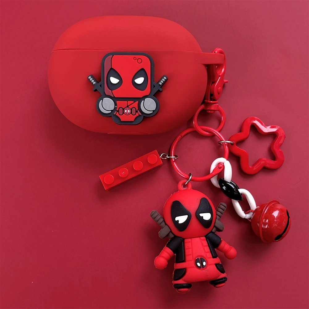 Чехол для наушников с брелоком и мультяшным рисунком | Электроника
