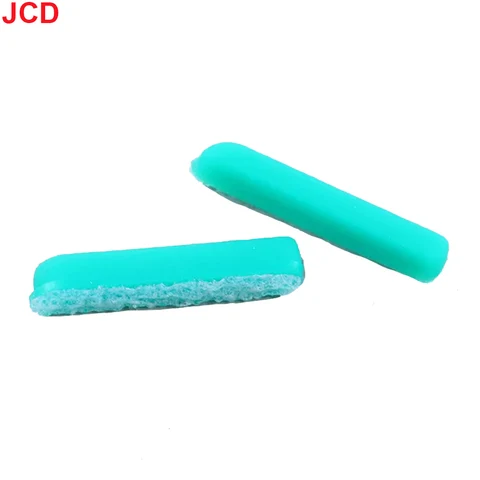 JCD 2 комплекта замены для консоли 3DS, верхняя часть ЖК-экрана, передняя резиновая крышка на ножках, нижняя кнопка, задняя крышка, резиновая