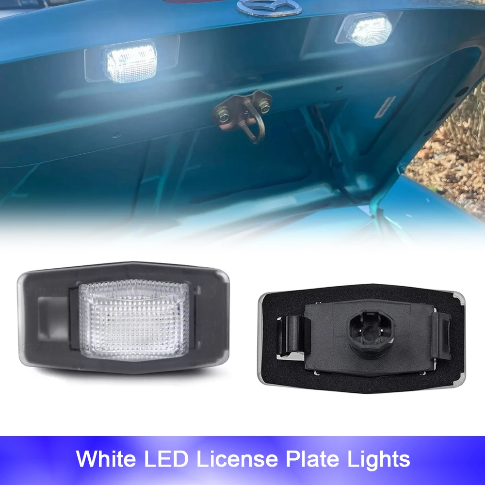 1 пара 6000K светодиодных задних фонарей номерного знака без ошибок для Mazda 323 Protege