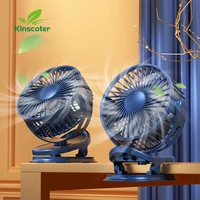 kinscoter mini usb fan rechargeable battery fan with timer strong wind 3 speed desktop portable quiet office camping outdoor