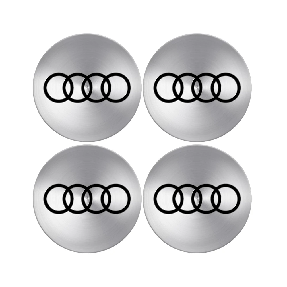 4 шт. колпаки для ступиц Audi центральных колес 56/60/65/68 мм аксессуары RS A8 A3 A4 B8 8P 8V A6 C7 A5