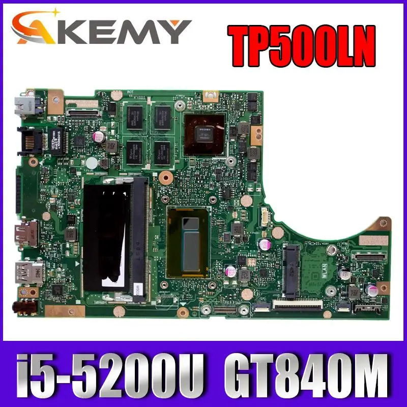 

TP500LN REV: 2,0 Материнская плата Asus TP500L TP500LB TP500LN материнская плата для ноутбука с процессором i5-5200U GT840M 2G GPU 4GB-RAM тест 100% ОК