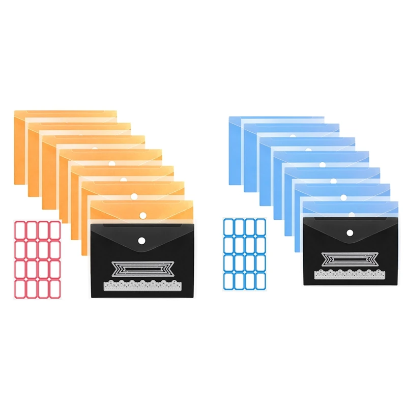 Утолщенная 8-упаковка магнитной бумажной ленты с застежками и этикетками