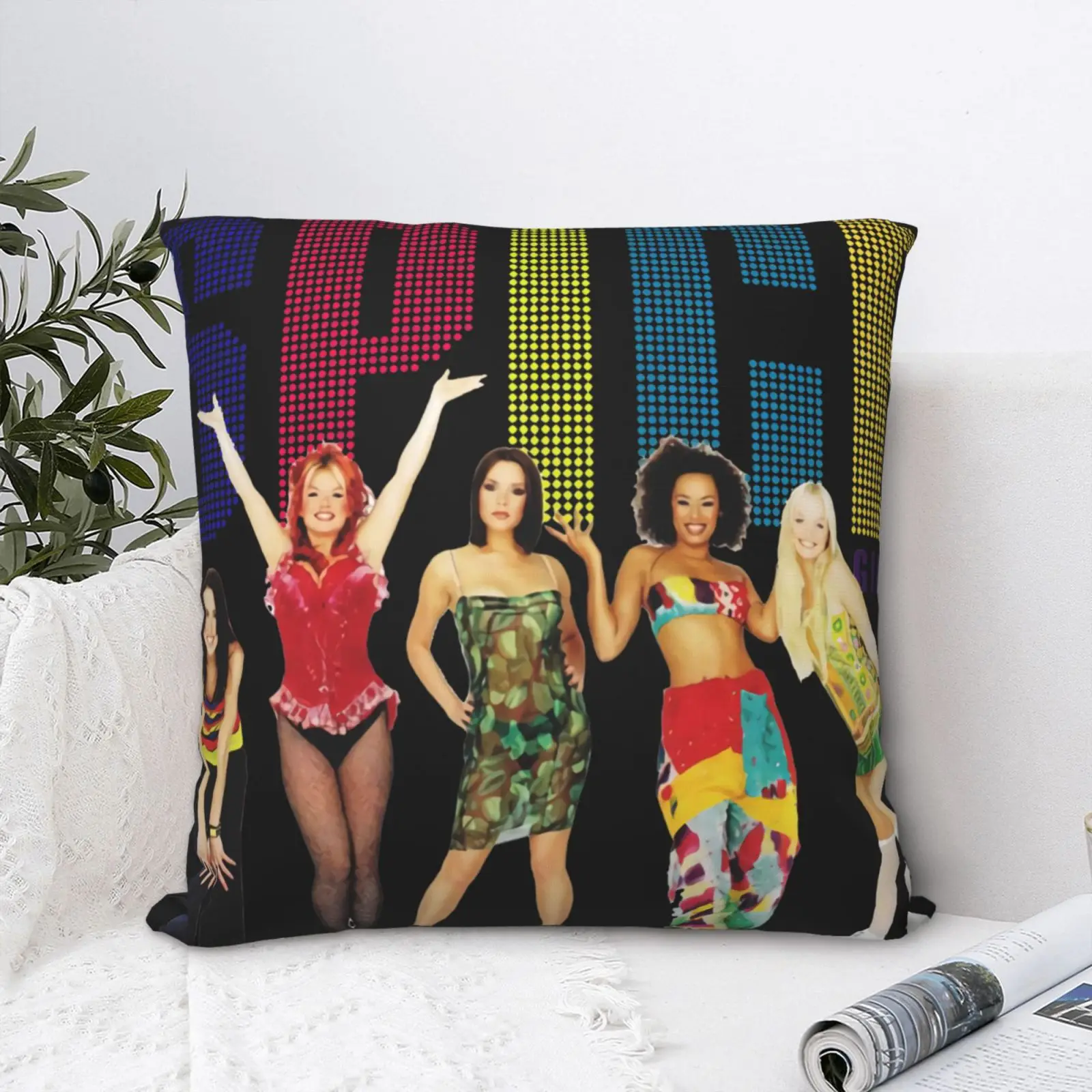 

Spice Girls World Tour 2019 For 2366, чехол для подушки, большой размер, чехол для подушки на молнии, винтажный диван, декоративная подушка для детской гости...