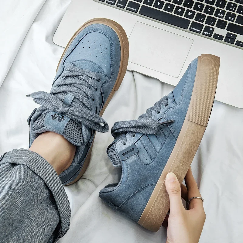 Классические мужские однотонные повседневные кроссовки простые и модные