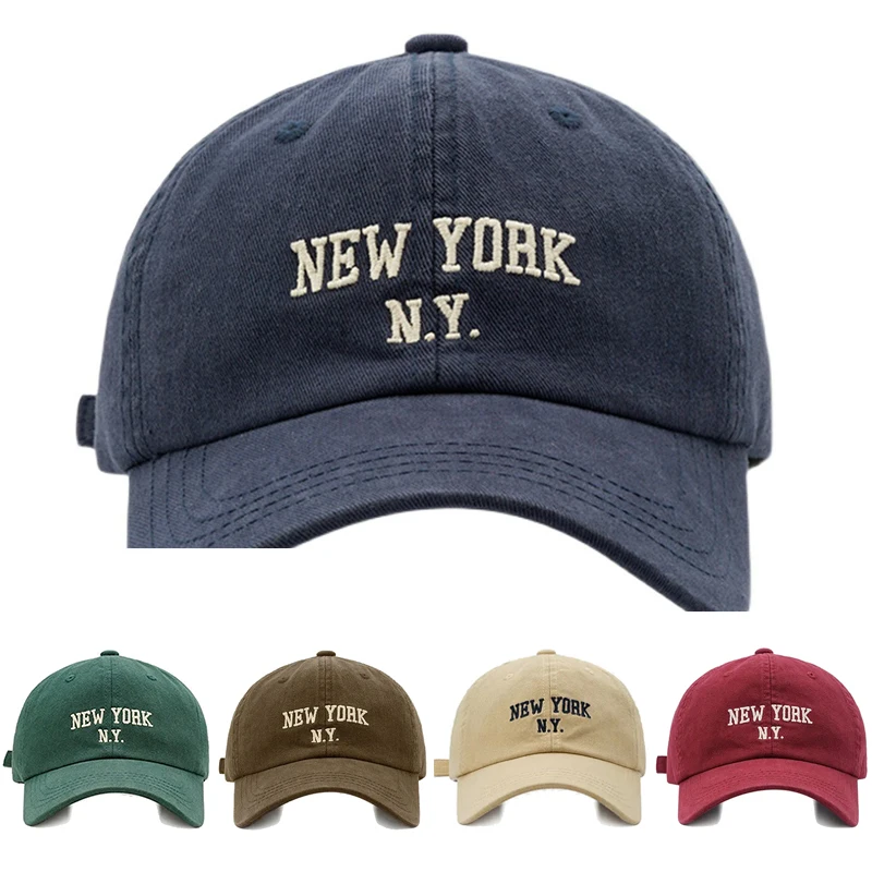 

Retro NEW YORK NY Baseball Cap for Women Men Spring Summer Sports Sun Visor Top Kpop Soft Snapback Retro Hip Hop Cotton Dad Hat